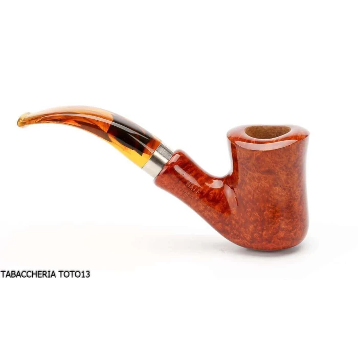 Pipe Brebbia naive polished amber, mod curved mouthpiece. 7069