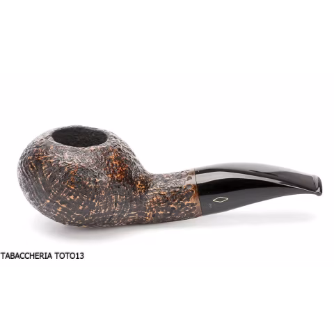 Pipe Brebbia Fat Bob sandblasted, slightly curved mouthpiece mod. 2112 - Tobacco Pipes