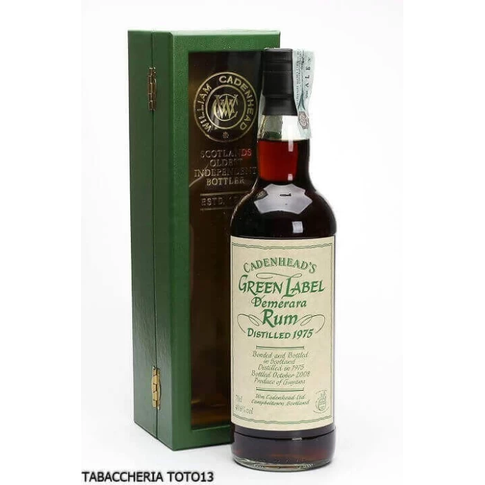DEMERARA DISTILLERS - Demerara Cadenhead's Green Label 33 Y.O. Distilled 1975 Bottle 2008 Vol. 40,6% Cl. 70