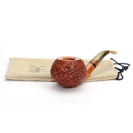 Viprati bent giant billiard curved rustic briar - Viprati Pipe