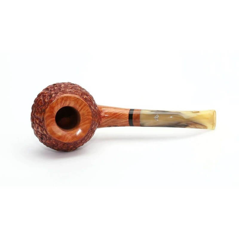 Viprati bent giant billiard curved rustic briar - Viprati Pipe