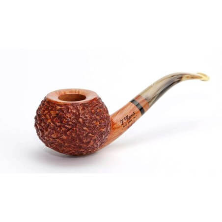 Viprati bent giant billiard curved rustic briar - Viprati Pipe