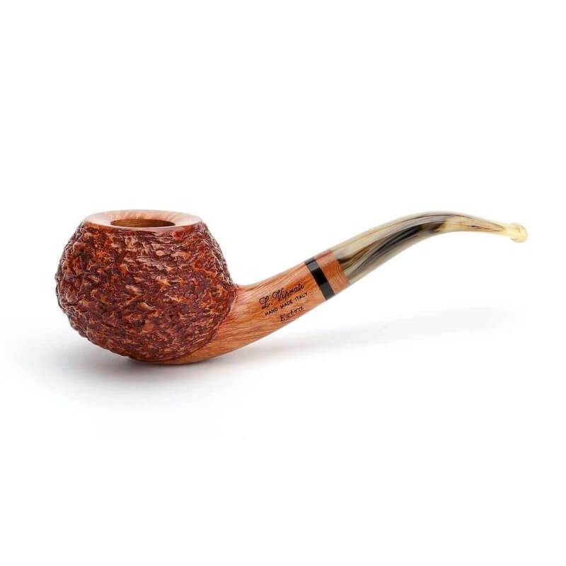 Viprati bent giant billiard curved rustic briar - Viprati Pipe