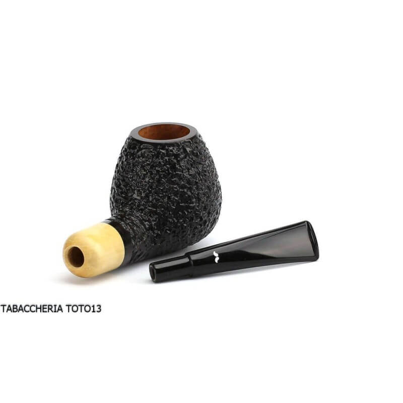CAMINETTO schwarzes Rohr rusticata mit Lünette Bambus - Caminetto Pipe