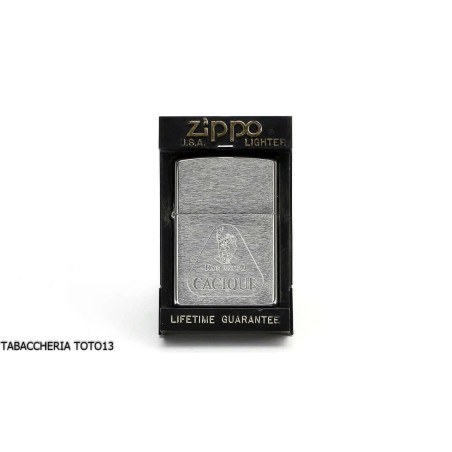 Zippo Logo Ron Cacique Carved Chrome - Briquets