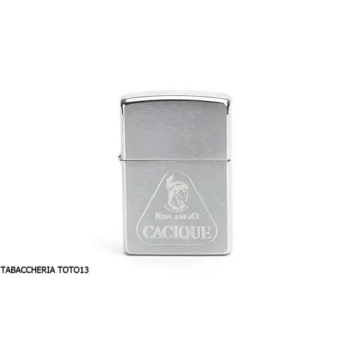 Logo Zippo Ron Cacique Tallado En El Cromo - Alumbradores