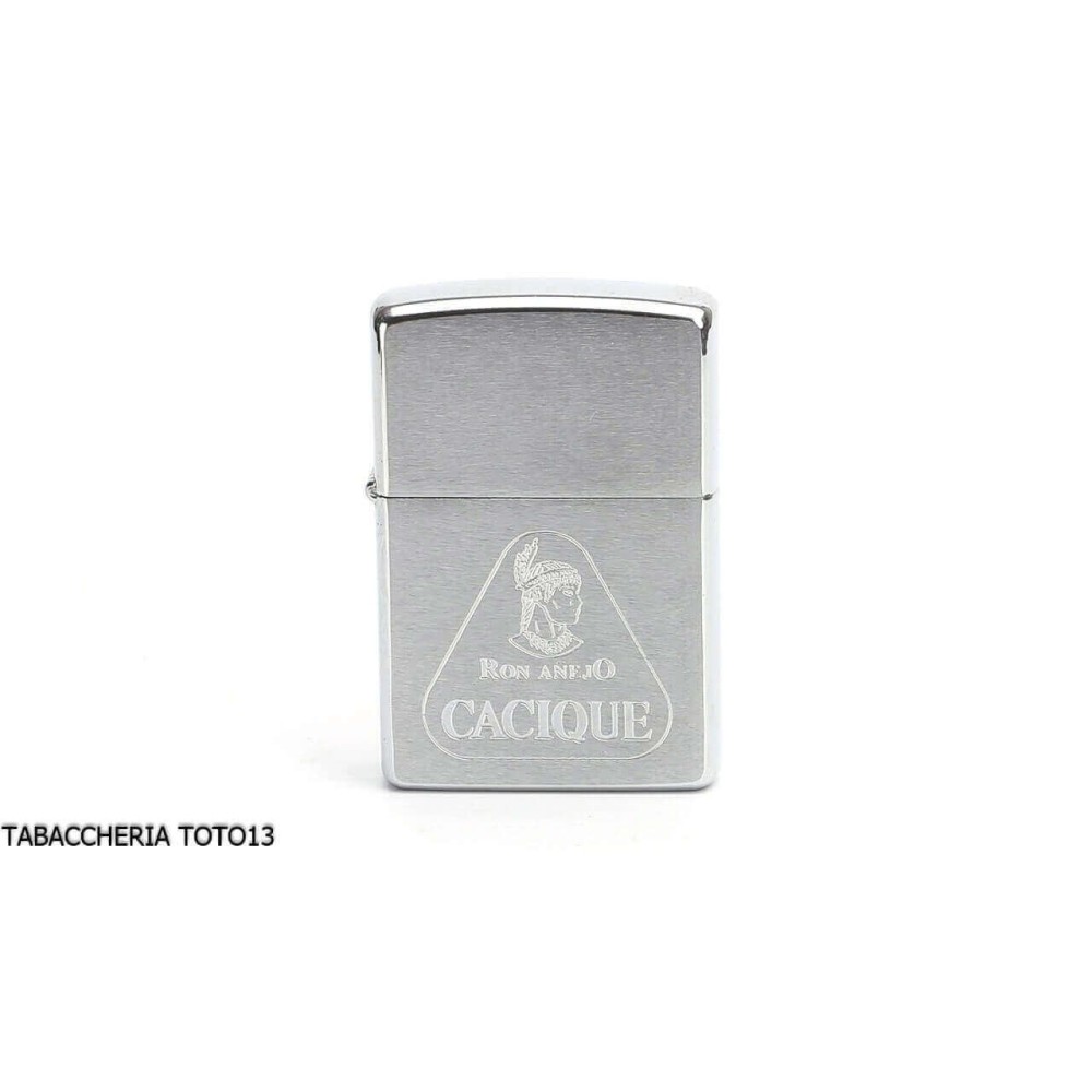 Zippo Logo Ron Cacique Carved Chrome - Briquets