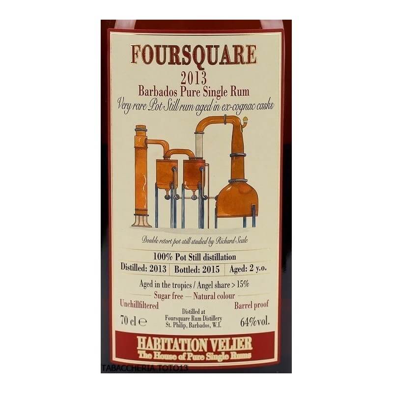 Habitation Velier Foursquare 2013 Barbados rum vol.64% cl.70 - Foursquare rum distillery