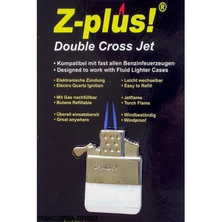 Z-plus double gas jet gas flush mount for Zippo type lighter