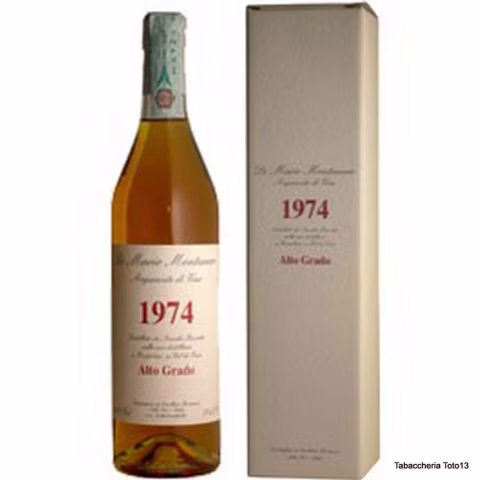 Acquavite Di Vino Alto Grado 1974 Distilleria Montanaro Vol.52% Cl.70 - Distillati