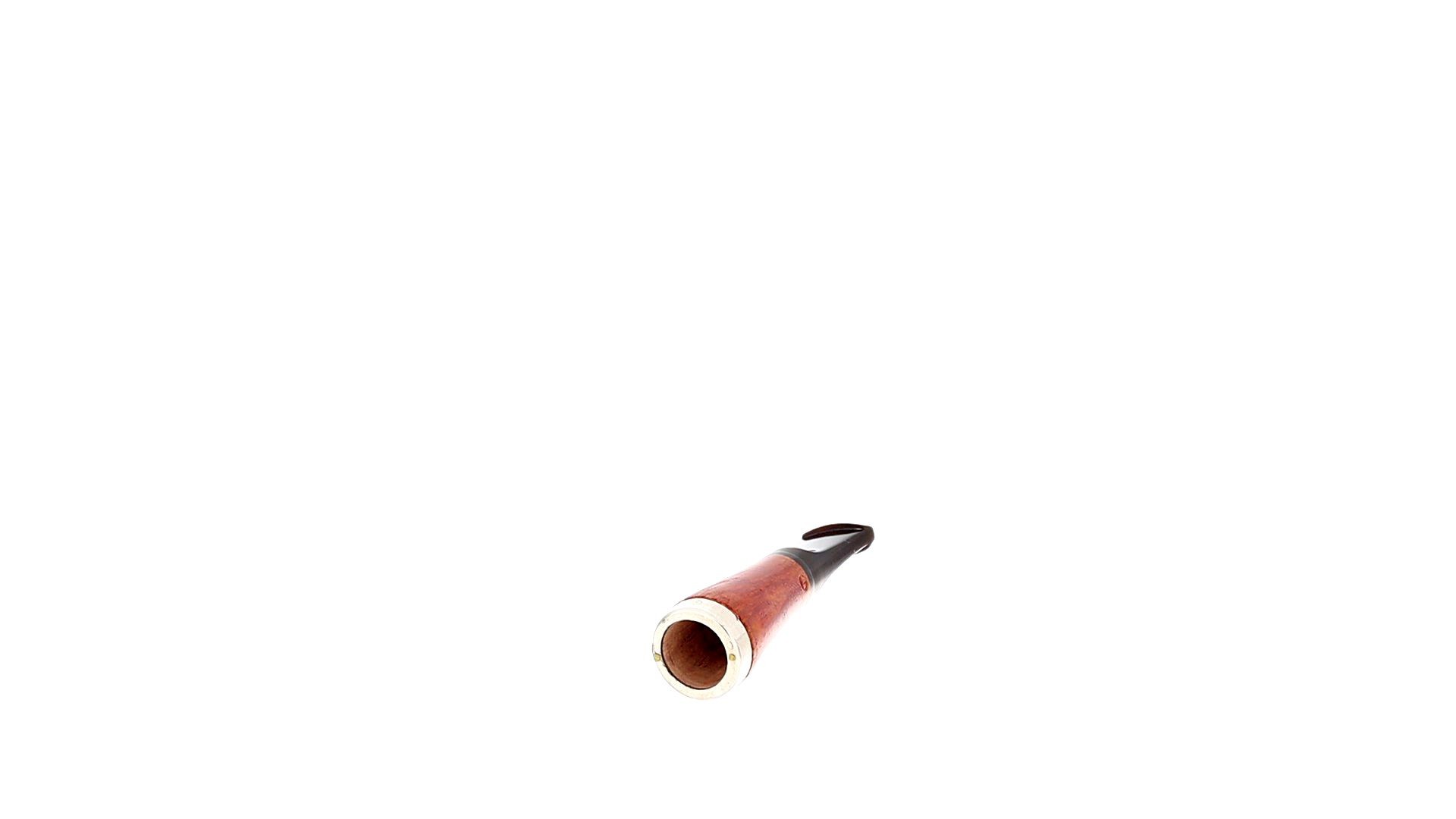 Embouchure en bruyère Fuma Toscani avec trou conique et pare-flammes argenté