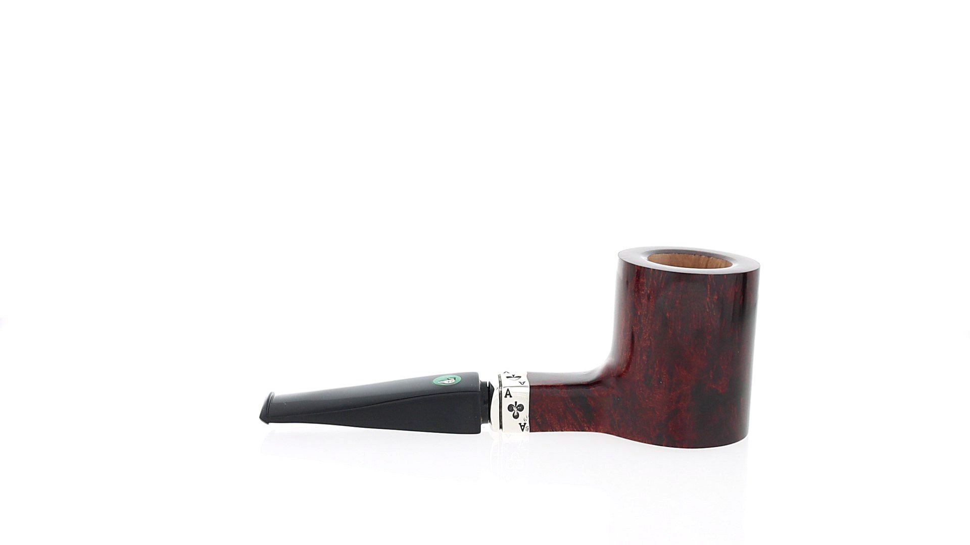 The duck shaped pipe Poker of aces in glossy dark briar
