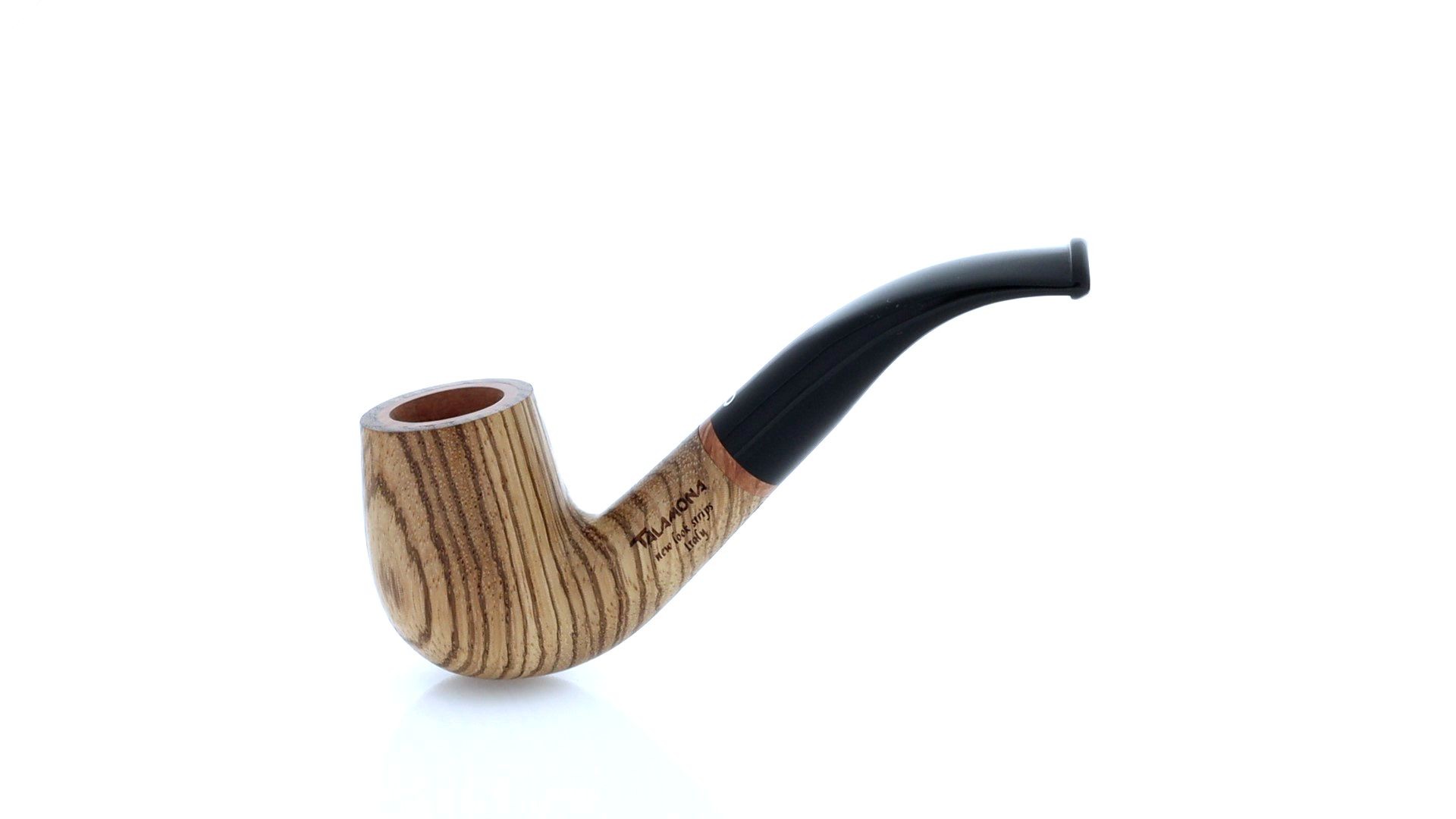 New look strips series pipe, zebrano finish, curved billiard shape